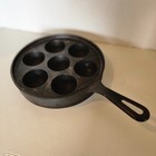 Vintage Griswold 962 A No  32 Cast Iron Aebleskiver Danish Cake Pan Egg Skillet