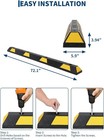2x 72  Rubber Parking Curb 55000lb Parking Stopper For Vehicles Truck Driveway