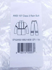 4x-5x Hi Vis Rain Suit Reflective Stripes Waterproof W  Hood Ansi 107 Class 3 Hr