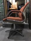 Mid Century Orange Chrome Chair Vintage Danish Modern Dining Office Lounge Egg