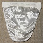 Nwt Victoria s Secret Vtg White Second Skin Satin Rio Signature Hi-cut Panty M 6