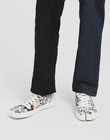 Maison Martin Margiela Paint Graphic Tabi Boots High Top Sneakers With Box