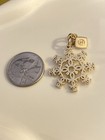 Chanel Snowflake Zipper Pull Button Charm  double Sided 