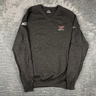 Virginia Tech Hokies Nike Golf Sweater Mens Large Black Merino Wool Blend V Neck