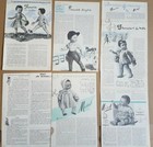 Dolls Themed French Magazine Colour Illustrations Seven  Pages Articles 1950 s