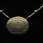 Vtg Estee  Lauder 1973 Moonsilver Perfume Locket Pendant Necklace Collectible