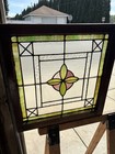   Antique Stained Glass Window 1 Of 2   28 5 X 28   Architectural Salvage