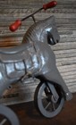 Vintage Style Wooden Horse On Wheels Pull Toy Figurine 8  X 8 