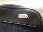 Tumi For Delta Black Travel Case Kit Zippered Pouch Nylon Mesh Faux Leather Trim