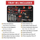 599pcs Home Repair Tool Set Mechanics Tool Kit W 21v Cordless Drill Rolling Box