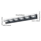 Vanity Light 6 Lights 39   Led Matte Black For Bathroom Mirror Wall Lamp Fixture