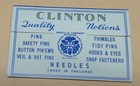 Vintage Nos Sewing Needle Pack Clinton Sheffield Steel England Mint Condition