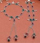 Toe Ring Anklet Silver Plated Ankle Chain Indian Pagpana Foot Bracelet Jewelry
