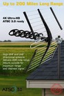 200 Miles Xtreme Signal Long Range Atsc Tv Vhf Uhf Fm Outdoor Antenna 1080   4k