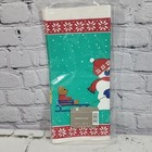 Vintage American Greetings Christmas Paper Table Cover Matching Napkins Snowman
