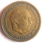 1947  53  Spain Peseta - Excellent Coin - Free Ship - Bin  724