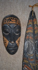 Sepik River Tribal Masks Pair From Papua New Guinea Vintage