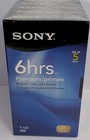 Sony Standard Grade Blank Vhs Vcr Tapes 5 Pack  t-120 6 Hrs New Sealed Old Stock
