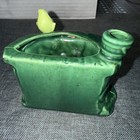 Vintage Mcm Pixie Elf Wishing Well Green Treasure Craft  lucky Leprechaun Planter
