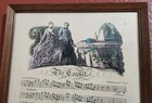 Framed Sheet Music 20 25 X 13 75       the Couquet    Reproduction George Bickham Jr  