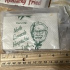 1970s Kentucky Fried Chicken Kfc Green Napkin   Spoon Wax Paper Pack  Movie Prop