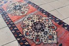 Caucasian Rug 40   X 114   Antique Collectors Item Hallway Rug Low Pile Wool Rug