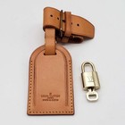Authentic Louis Vuitton Luggage Tag  name Tag  bagcharm And Gold Padlock 121325