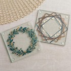 Kate Aspen Clear Glass Drink Coasters Set Of 12 - Diy Sublimation Blanks For    
