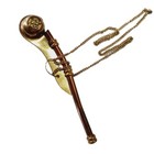 Vintage Brass Bosun Call Pipe Maritime Whistle W  Chain Nautical Boatswain Navy
