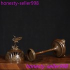 11 china Ancient Dynasty Bronze Fengshui Wealth Bird Statue Incense Burner