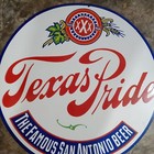 Texas Pride  Porcelain Enamel Heavy Metal Sign 30  Inches Double Side
