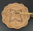 Vtg Native Hand Woven 11  Sweetgrass Wicker Tray Basket Hanging Plate Trivet