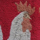 Vintage New England Hand Hooked Folk Art Rug Farm Charm Roosters Chickens 37x24 