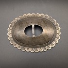 Early Large Native American First second Phase Silver  Concho Belt Link 106g
