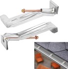 50 Pack Gutter Hangers Heavy Duty Hidden K Style 5in Aluminum Brackets Pre-inser