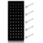 60x Stainless Steel Nose Stud Rings Body Piercing Pin 1 8mm Jewelry