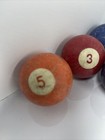 Antique Pool Balls Lot Of 6 Speckled Vintage Billiards Decor