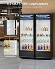 Vevor Commercial Merchandiser Refrigerator 6 9 Cu ft Glass Door Beverage