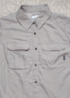 Columbia Vented Shirt Womens Medium Biege Long Sleeve Hiking Fishing Lightweight