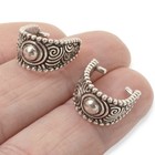 4 Large Spiral Pinch Bails  Antique Silver Pendant Holders  User-friendly