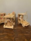 Miniature Wooden Toys   Ornaments Vintage 1978 Children   Mouse Set Of 10