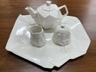 Umbra  shatter  Modernist Geometric Bone China Tea Set Designed By Bill Harvey