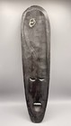 Vintage Hand Carved Wood Tribal Mask Dot Painted Indonesian Wall Art Decor