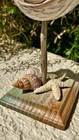Hand Carved Tupelo Wood Shore  Bird Sculpture On Driftwood Post Centerpiece