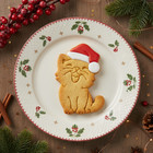 Cat With Santa Hat Cookie Cutters Set - Christmas Kitty Treats Festive Kitten