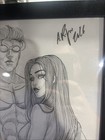Original Invincible And Atom Eve Sketch Art By Aurelio Rigoni Framed  