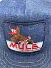 Kawasaki Mule Vintage Denim Swingster Snapback Hat Made In Usa  rare nos