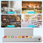 59   Countertop Refrigerated Condiment Station Food With Auto Defrost  glass Lid