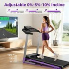 Foldable Treadmill With Incline  Treadmills For Home Walking Pad App  Bluetooth