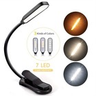 7 Led Book Light - Usb Rechargeable  3-level Adjustable Clip-on Reading Lamp